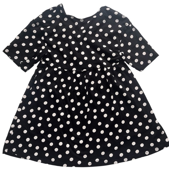 asos design Mini Dress Black White Polka Dot V Neck with Fabric Ties Sz 4 - Picture 2 of 5